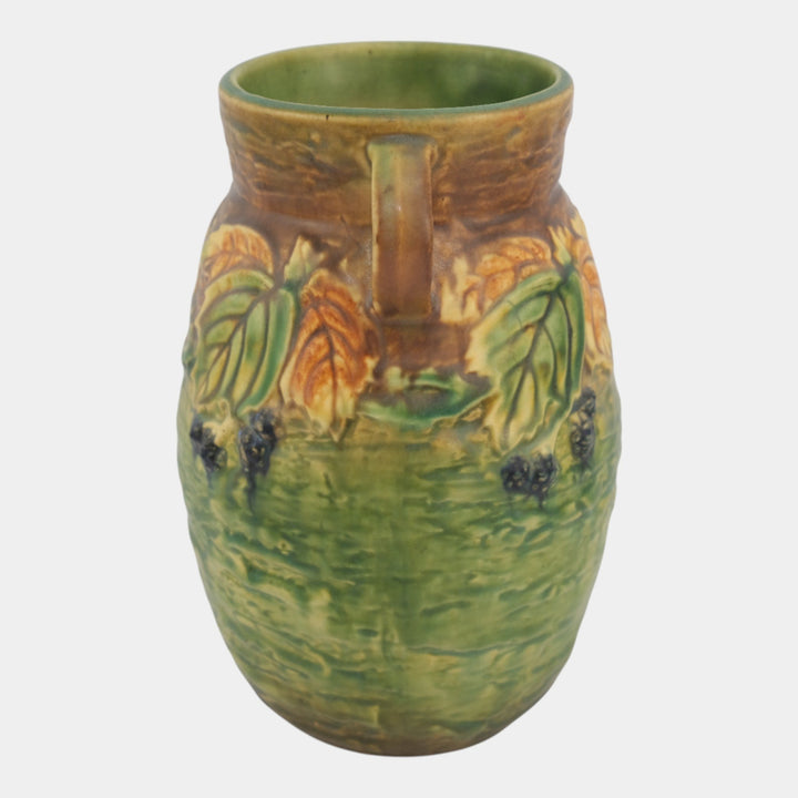 Roseville Blackberry Green 1932 Vintage Art Pottery Ceramic Flower Vase 576-8
