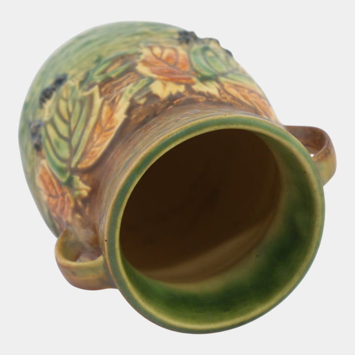 Roseville Blackberry Green 1932 Vintage Art Pottery Ceramic Flower Vase 576-8