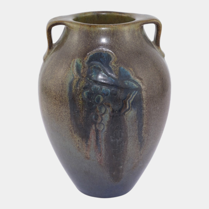 Rookwood 1914 Vintage Art Pottery Matte Brown Blue Ceramic Vase 604D Todd