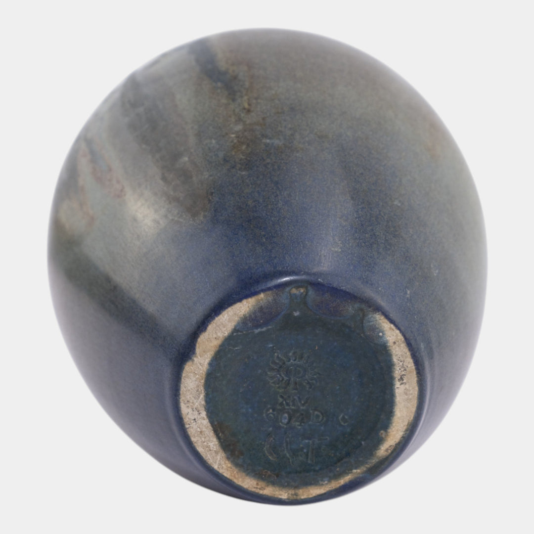 Rookwood 1914 Vintage Art Pottery Matte Brown Blue Ceramic Vase 604D Todd