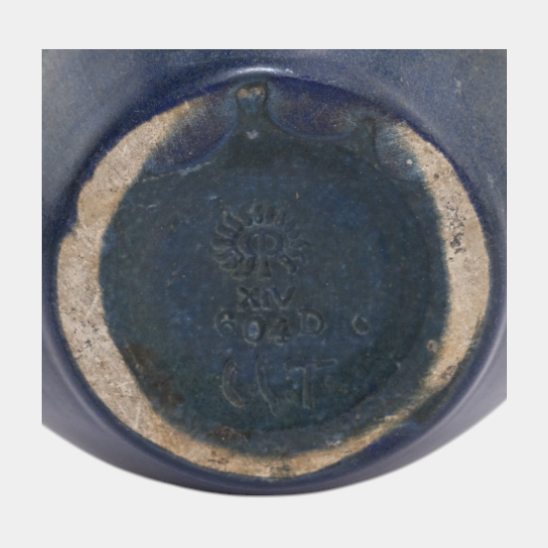 Rookwood 1914 Vintage Art Pottery Matte Brown Blue Ceramic Vase 604D Todd