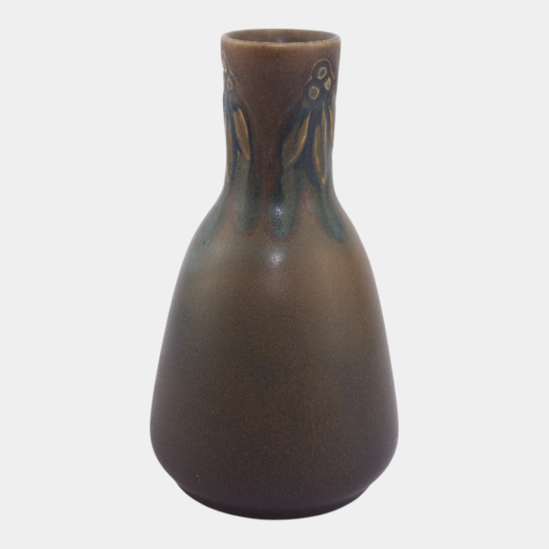 Rookwood 1912 Vintage Art Pottery Matte Brown Ceramic Vase 2042E Todd