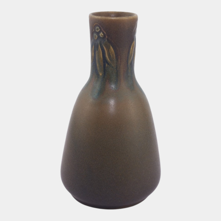 Rookwood 1912 Vintage Art Pottery Matte Brown Ceramic Vase 2042E Todd