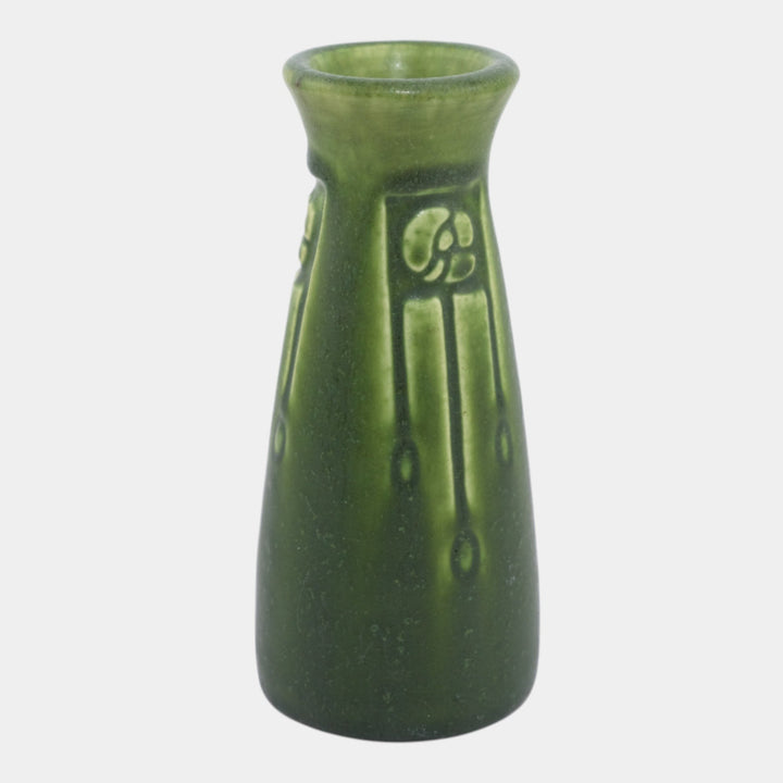 Rookwood 1914 Vintage Arts And Crafts Pottery Green Ceramic Bud Vase 2125