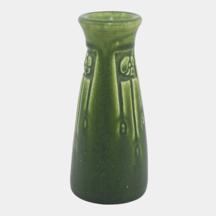 Rookwood 1914 Vintage Arts And Crafts Pottery Green Ceramic Bud Vase 2125