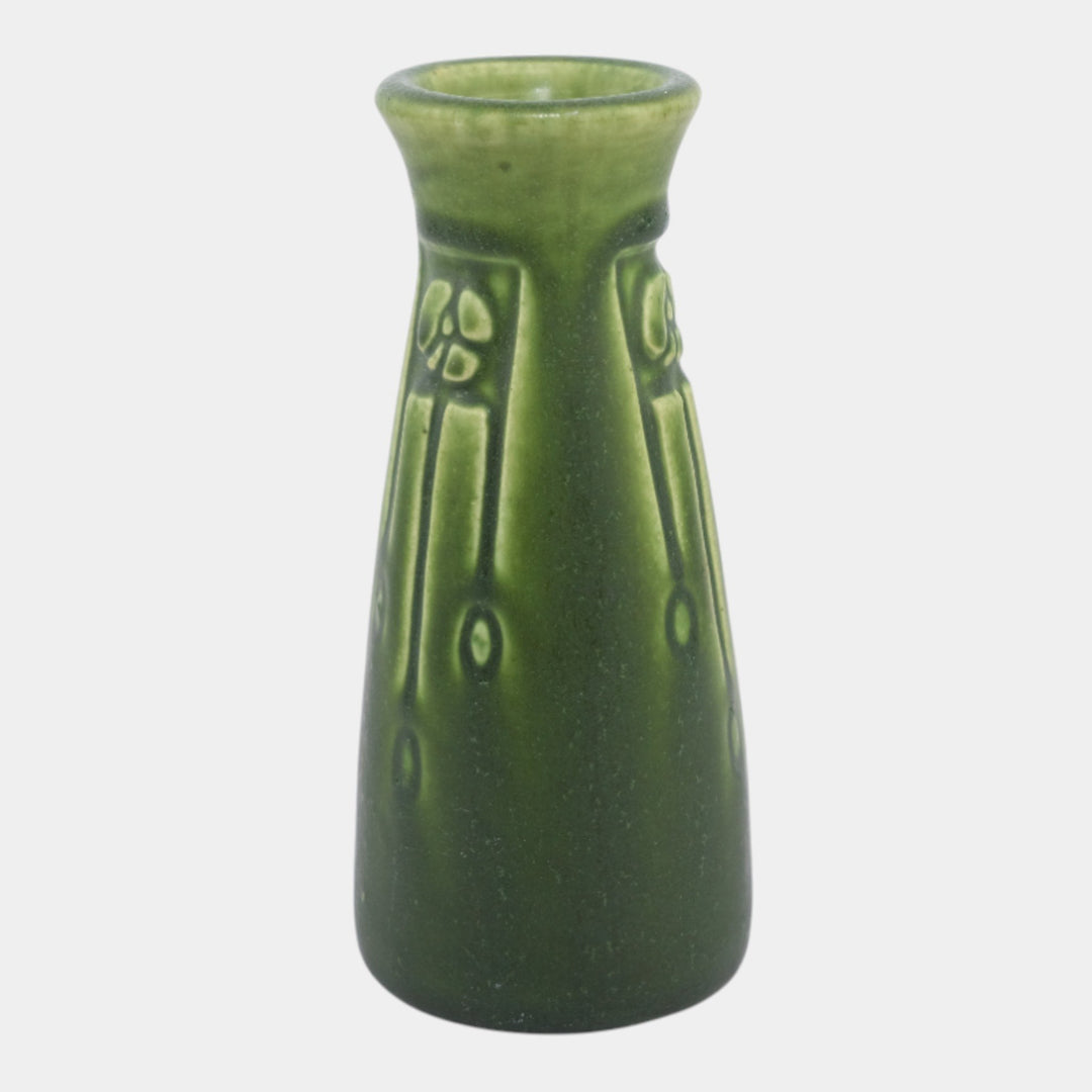 Rookwood 1914 Vintage Arts And Crafts Pottery Green Ceramic Bud Vase 2125