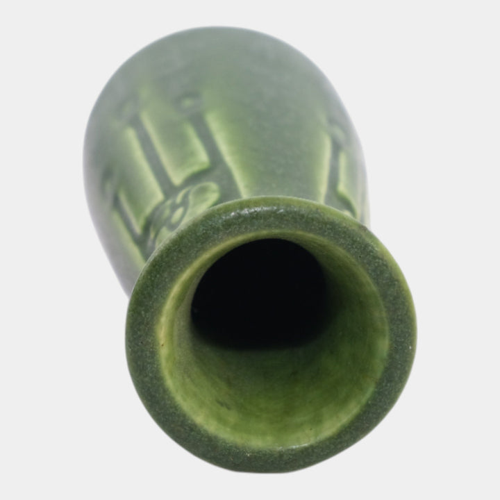 Rookwood 1914 Vintage Arts And Crafts Pottery Green Ceramic Bud Vase 2125