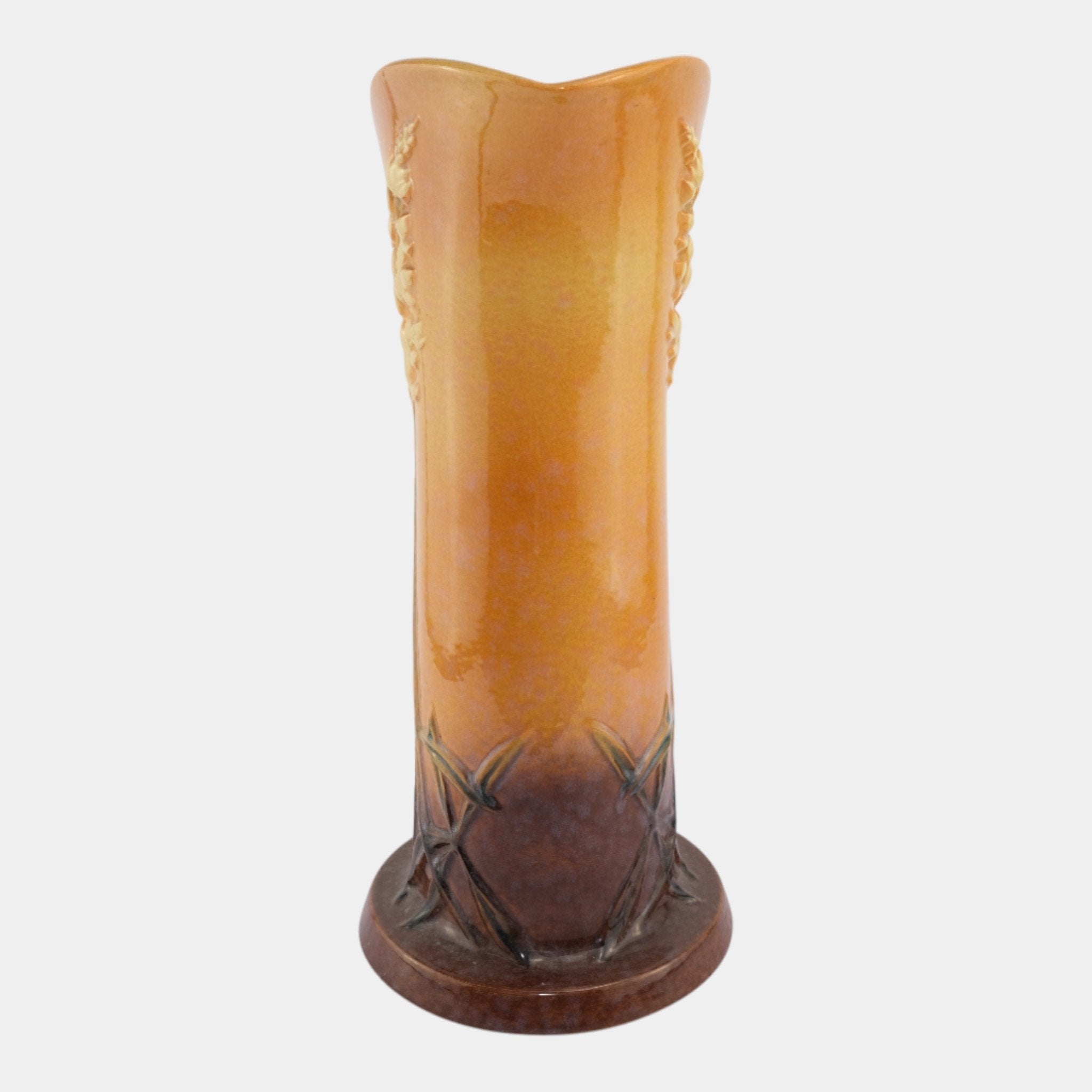 Roseville Wincraft Orange 1948 Mid Century Modern Ceramic Floor