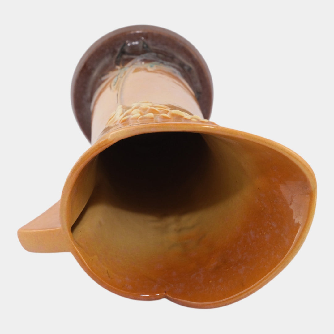 Roseville Wincraft Orange 1948 Mid Century Modern Ceramic Floor Vase 288-15