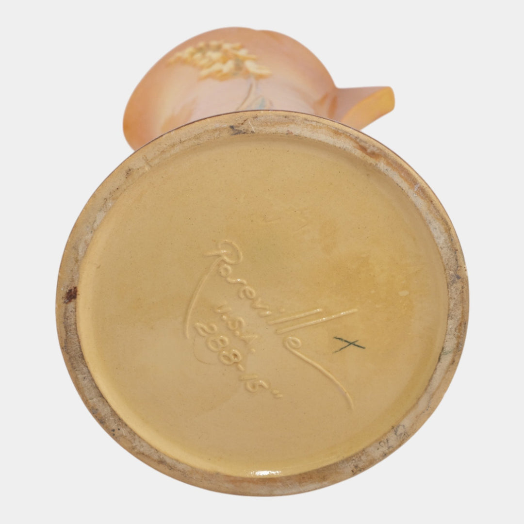 Roseville Wincraft Orange 1948 Mid Century Modern Ceramic Floor Vase 288-15