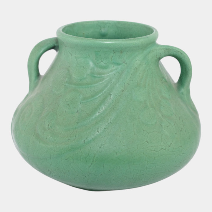 Roseville Chloron Matte Green 1905 Vintage Art Pottery Ceramic Vase 17-5 - Just Art Pottery