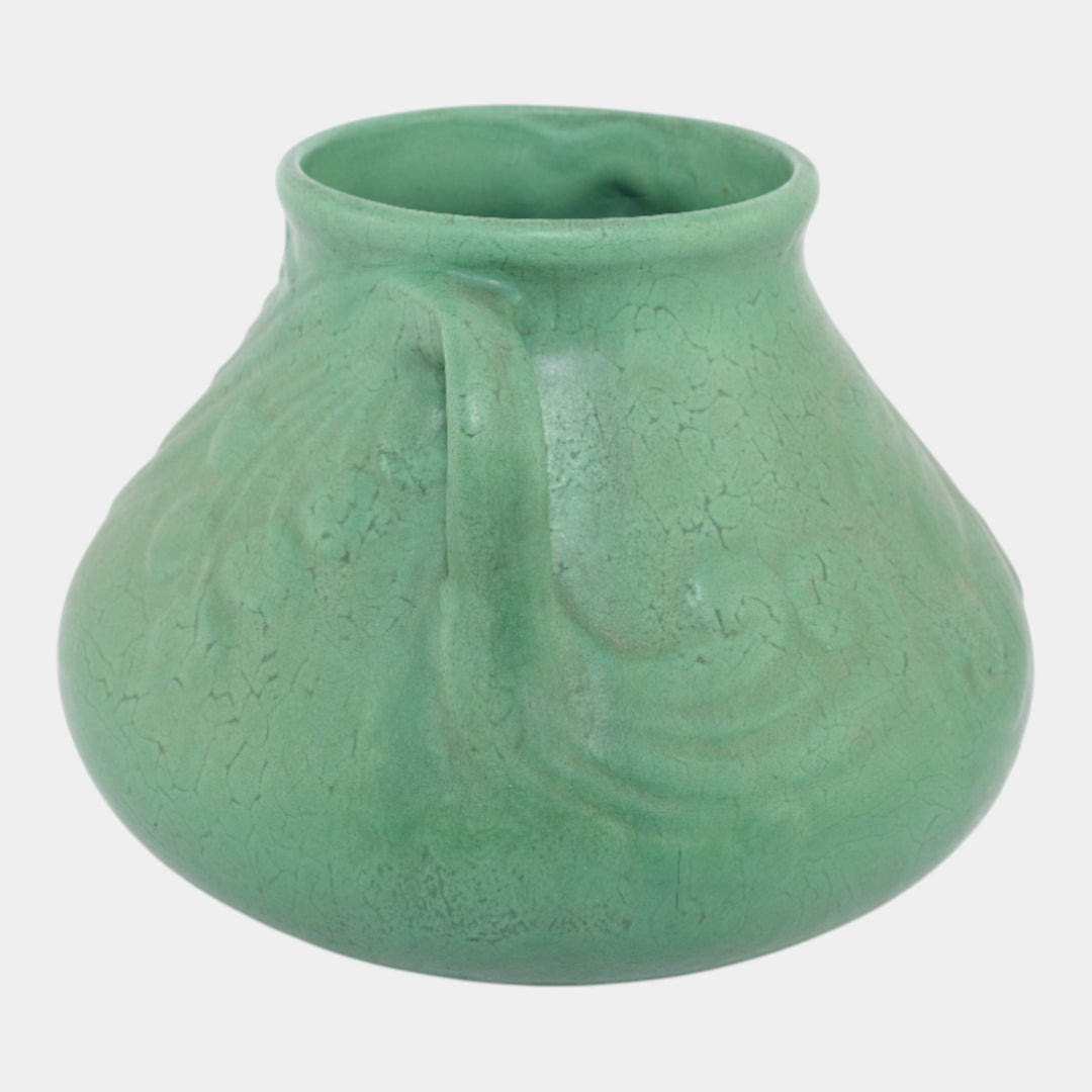 Roseville Chloron Matte Green 1905 Vintage Art Pottery Ceramic Vase 17-5 - Just Art Pottery
