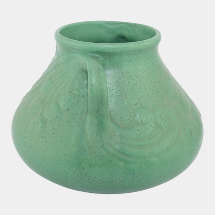 Roseville Chloron Matte Green 1905 Vintage Art Pottery Ceramic Vase 17-5 - Just Art Pottery