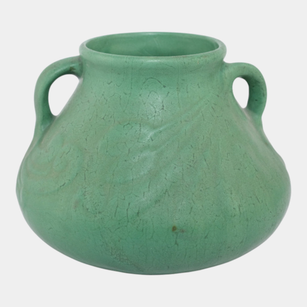 Roseville Chloron Matte Green 1905 Vintage Art Pottery Ceramic Vase 17-5 - Just Art Pottery