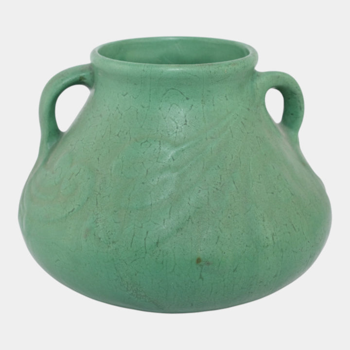Roseville Chloron Matte Green 1905 Vintage Art Pottery Ceramic Vase 17-5 - Just Art Pottery