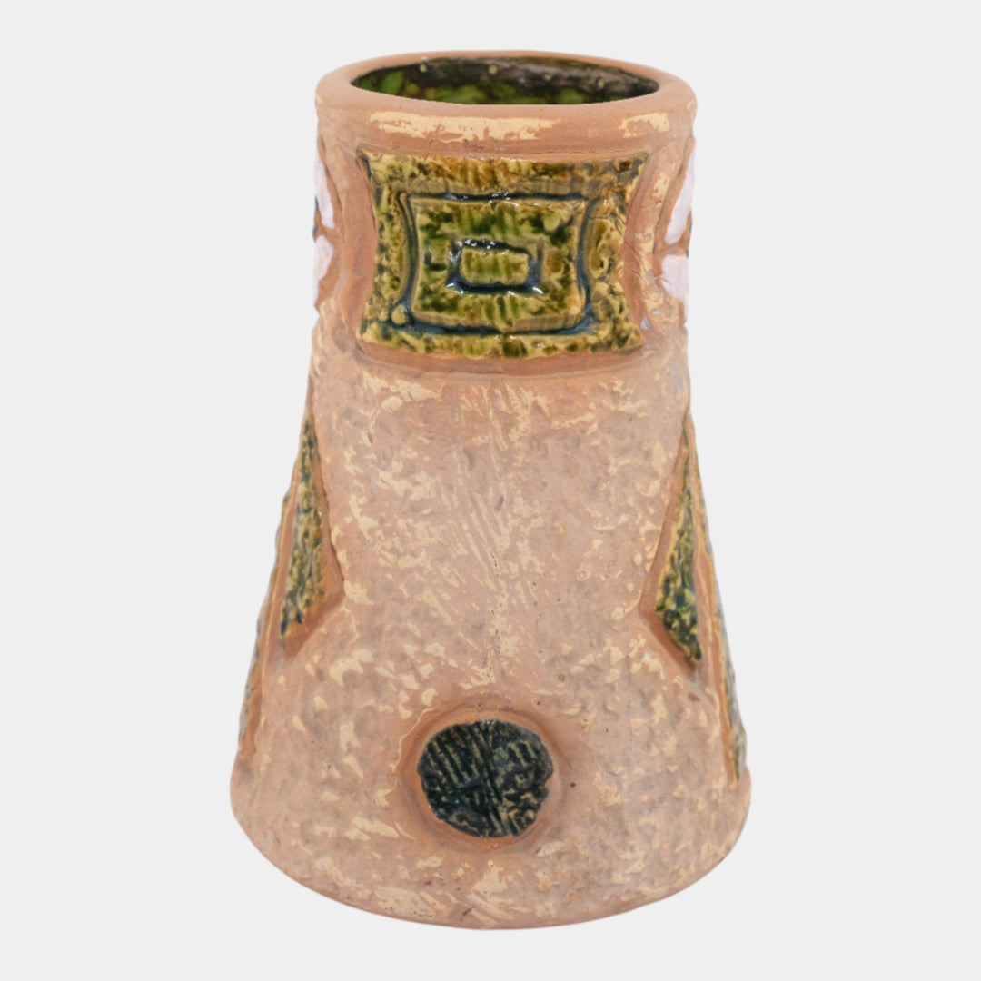 Roseville Mostique Tan 1916 Vintage Art Pottery Ceramic Vase 1-6