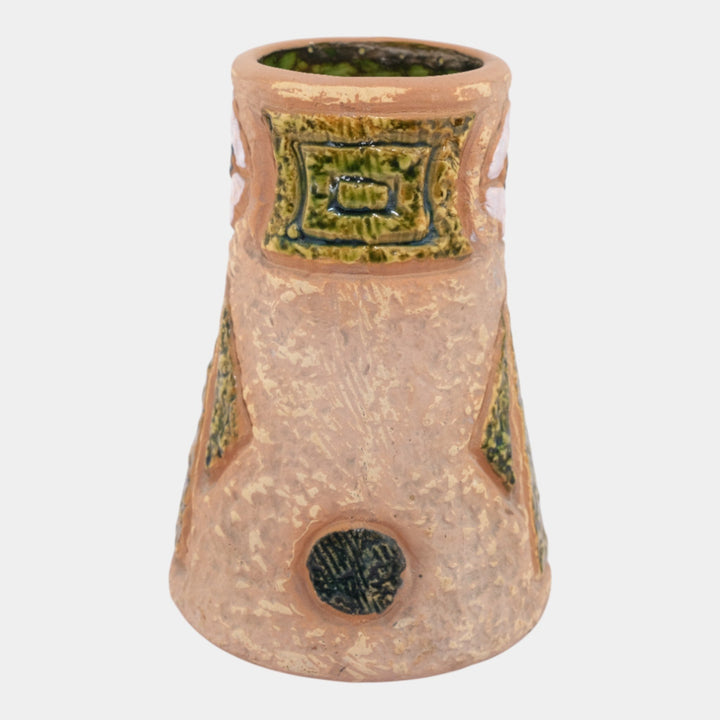 Roseville Mostique Tan 1916 Vintage Art Pottery Ceramic Vase 1-6
