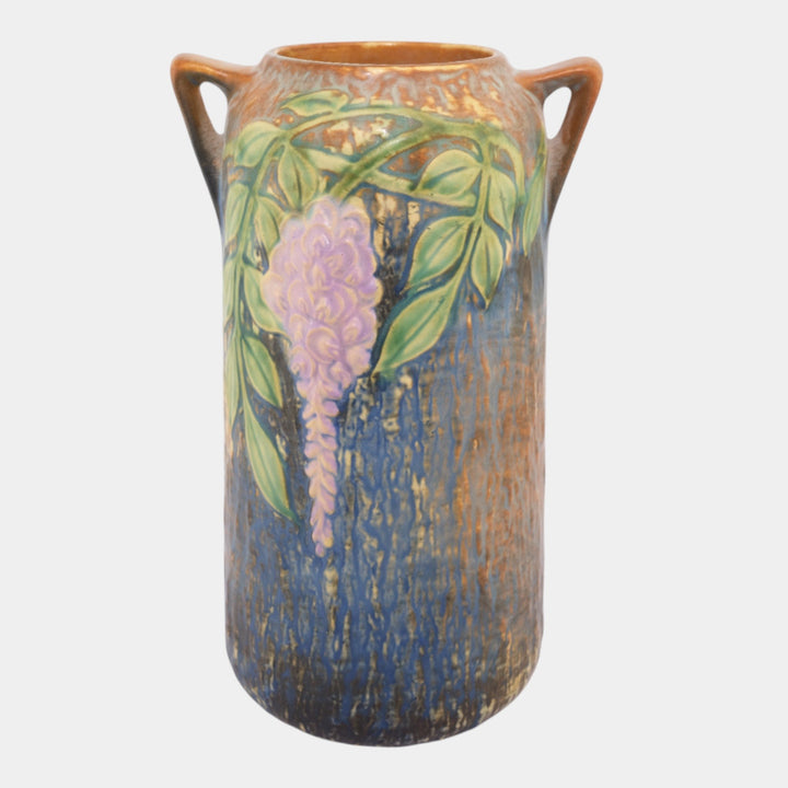 Roseville Wisteria Blue 1933 Vintage Arts & Crafts Pottery Ceramic Vase 639-10
