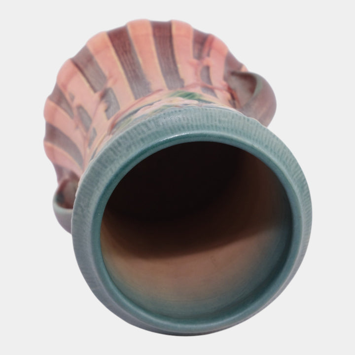 Roseville Cherry Blossom Pink 1933 Vintage Art Deco Pottery Ceramic Vase 624-8