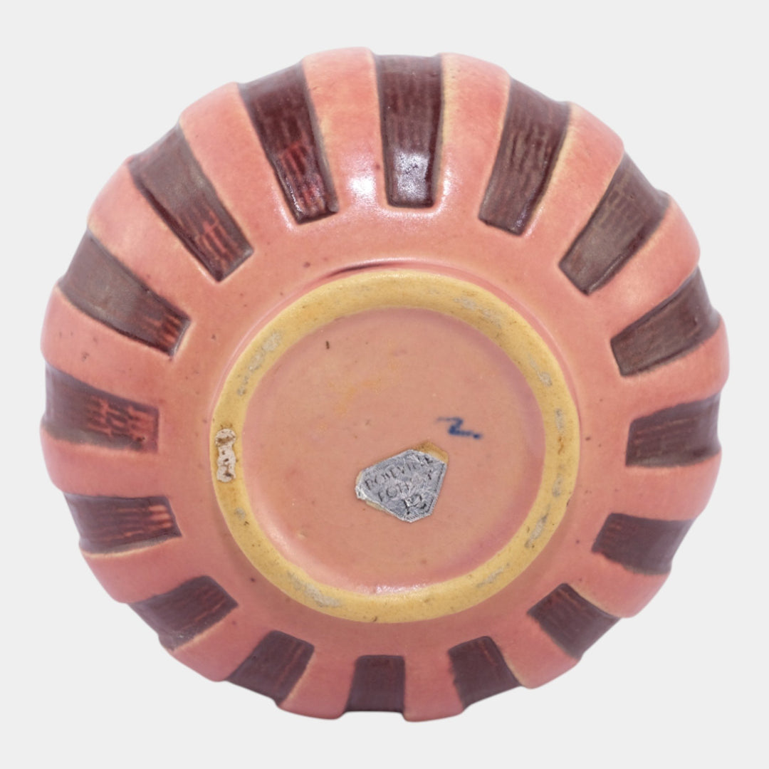 Roseville Cherry Blossom Pink 1933 Vintage Art Deco Pottery Ceramic Vase 624-8