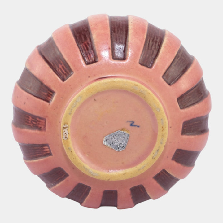 Roseville Cherry Blossom Pink 1933 Vintage Art Deco Pottery Ceramic Vase 624-8