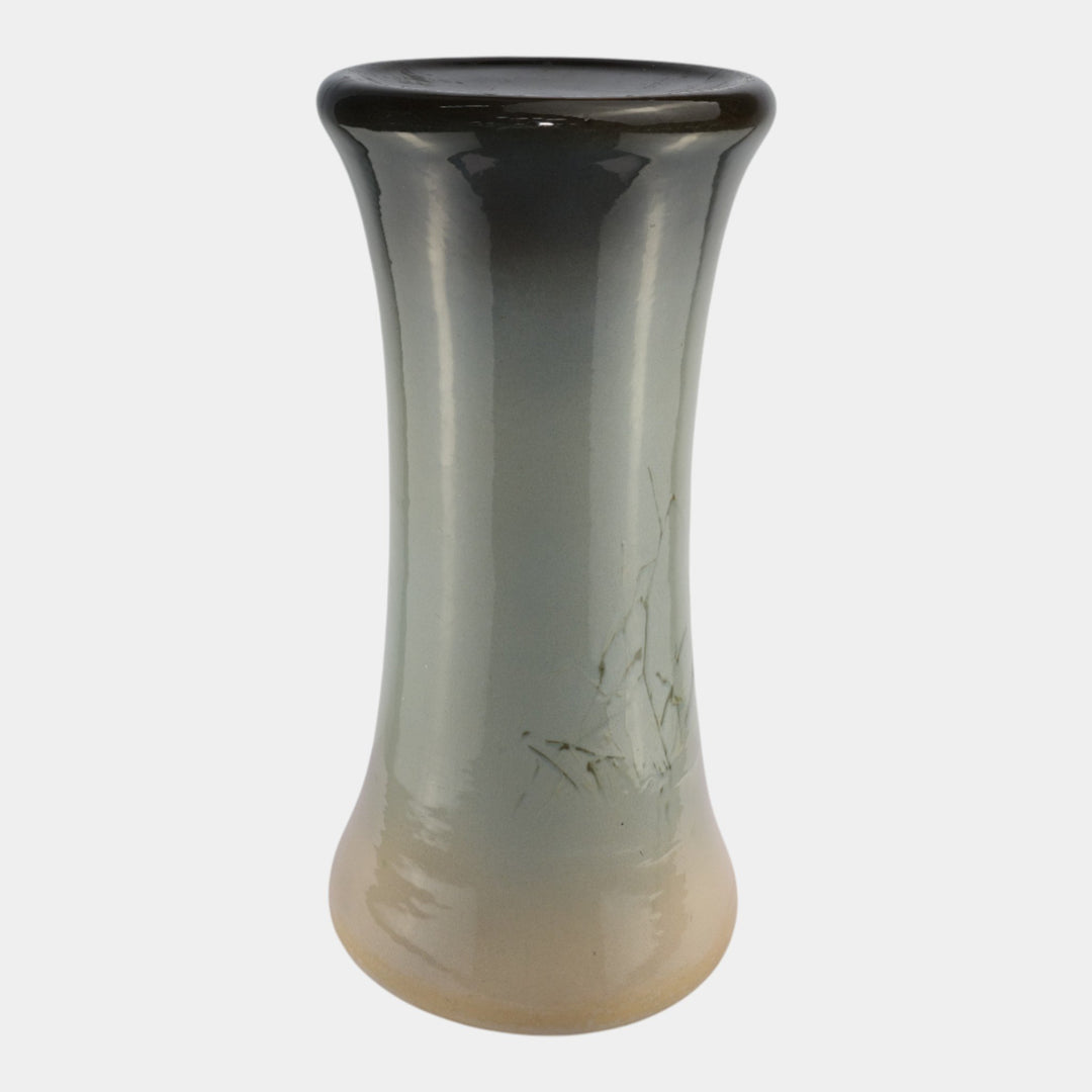 Weller Eocean 1898-1918 Antique Art Pottery Hand Painted Egret Ceramic Pedestal - Just Art Pottery