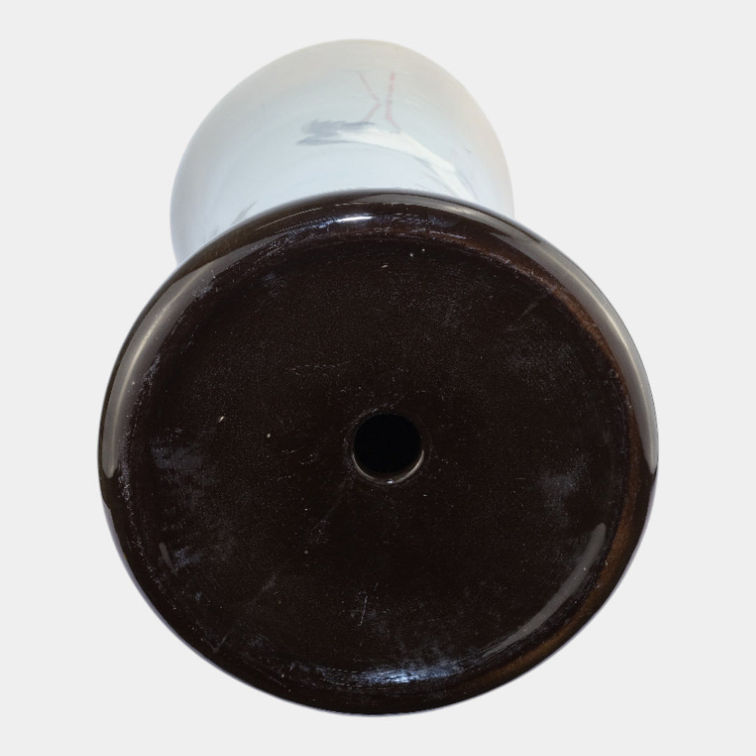 Weller Eocean 1898-1918 Antique Art Pottery Hand Painted Egret Ceramic Pedestal