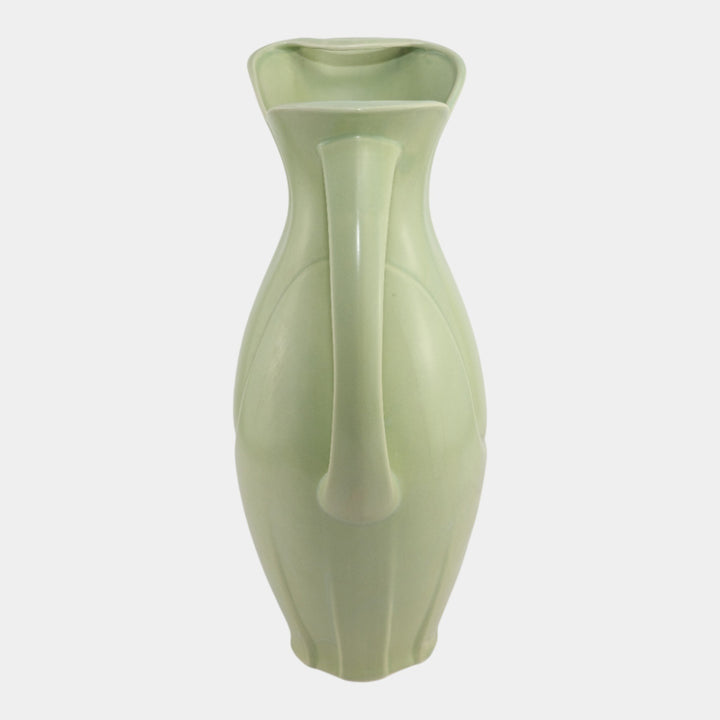 Klein Reid 1995 Brooklyn Studio Art Pottery Green Modernist Matte Green Pitcher