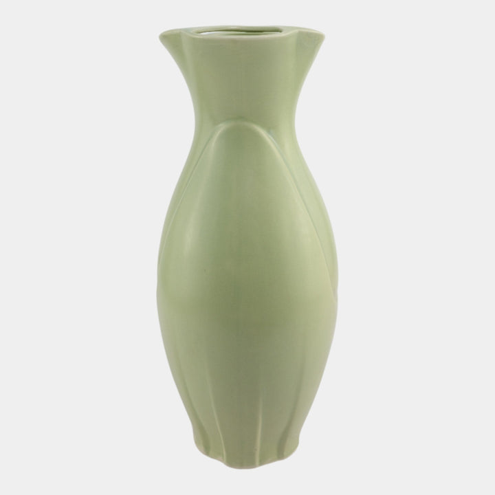 Klein Reid 1995 Brooklyn Studio Art Pottery Green Modernist Matte Green Pitcher