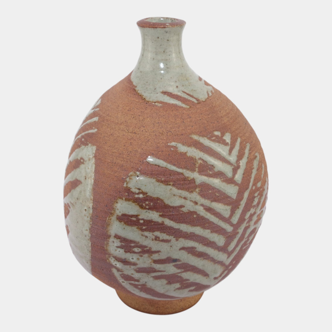 Charles Lakofsky Ohio Modernist Studio Art Pottery Hand Made Stoneware Vase - Just Art Pottery