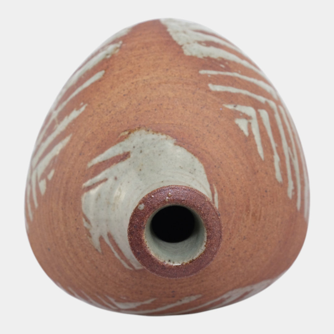 Charles Lakofsky Ohio Modernist Studio Art Pottery Hand Made Stoneware Vase - Just Art Pottery