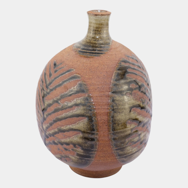 Charles Lakofsky Ohio Modernist Studio Art Pottery Hand Made Stoneware Vase - Just Art Pottery