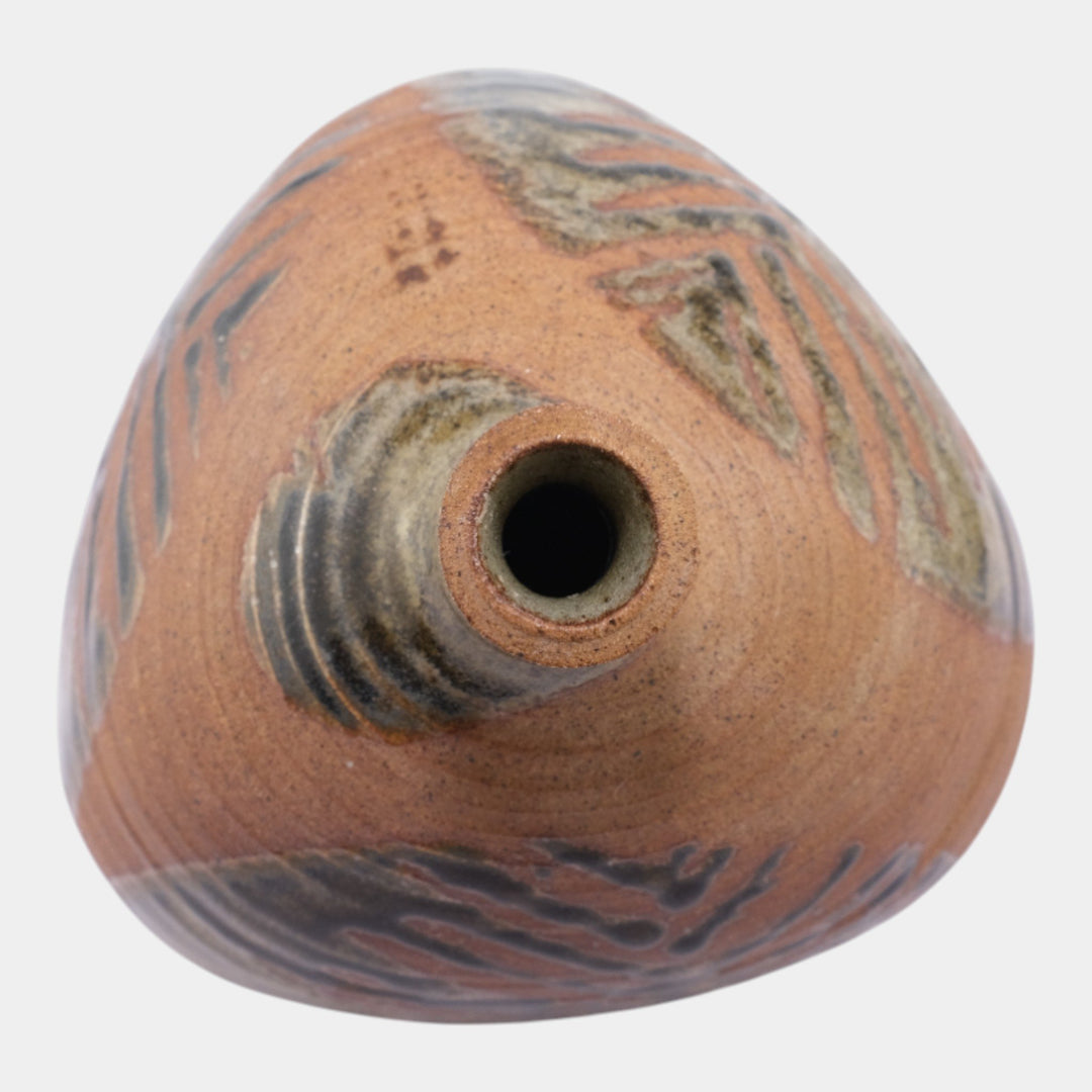 Charles Lakofsky Ohio Modernist Studio Art Pottery Hand Made Stoneware Vase - Just Art Pottery