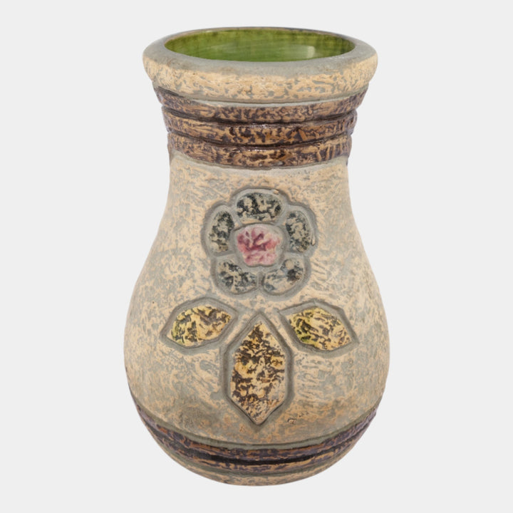 Roseville Mostique Gray 1916 Vintage Art and Crafts Pottery Ceramic Vase 13-8