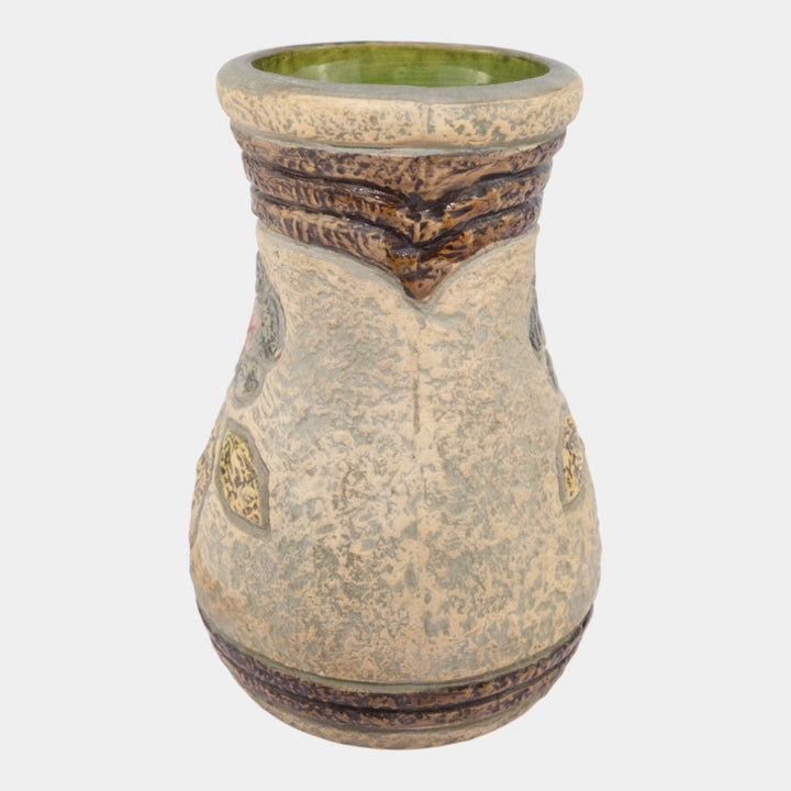 Roseville Mostique Gray 1916 Vintage Art and Crafts Pottery Ceramic Vase 13-8