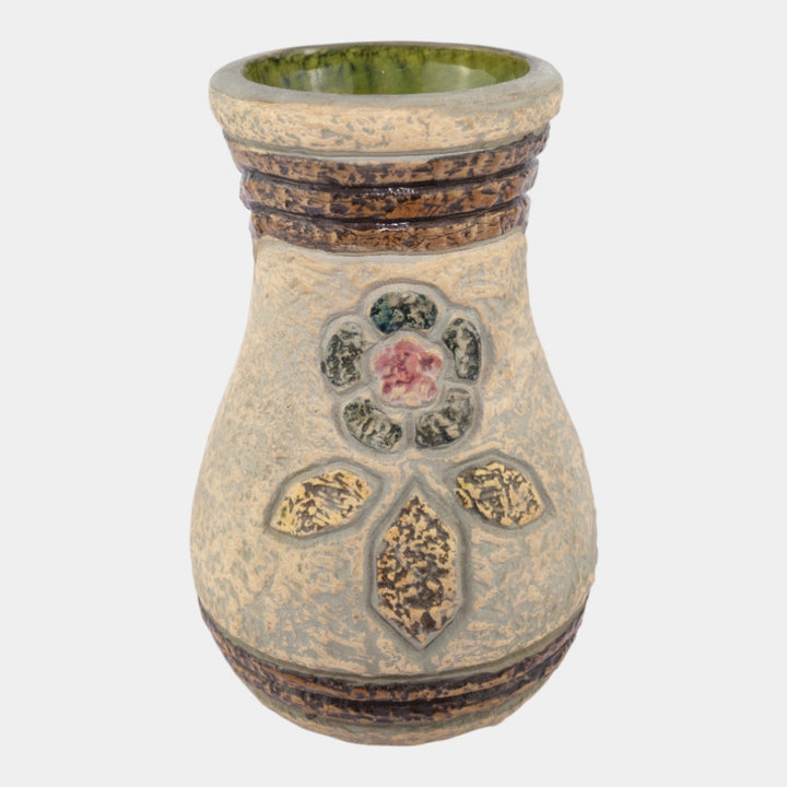 Roseville Mostique Gray 1916 Vintage Art and Crafts Pottery Ceramic Vase 13-8