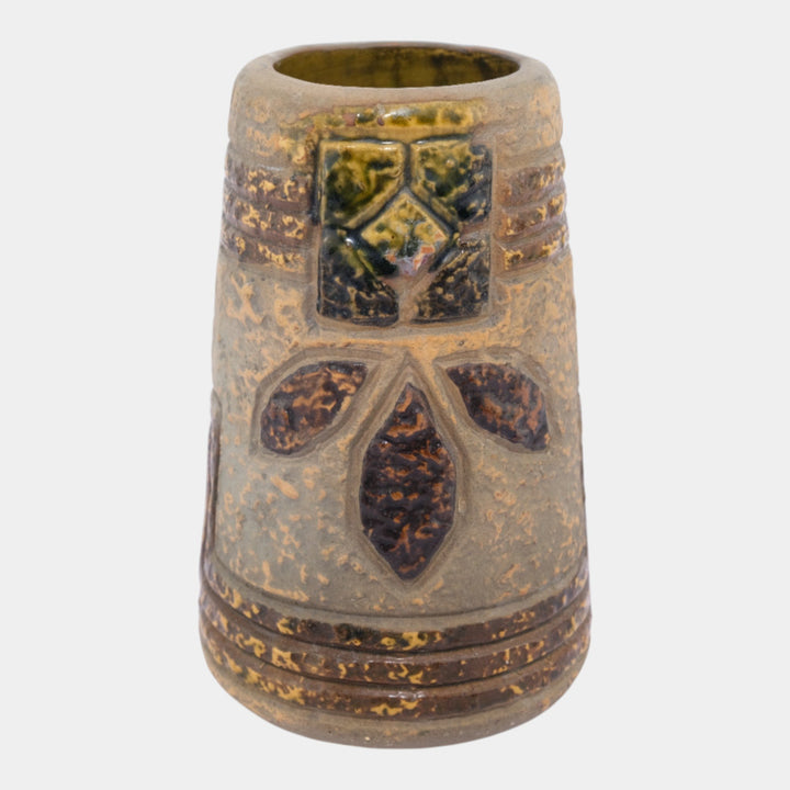 Roseville Mostique Tan 1916 Vintage Art and Crafts Pottery Ceramic Vase 2-6