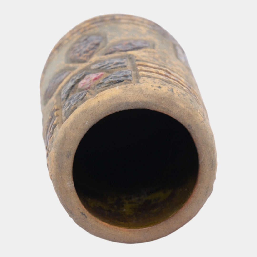 Roseville Mostique Tan 1916 Vintage Art and Crafts Pottery Ceramic Vase 2-6