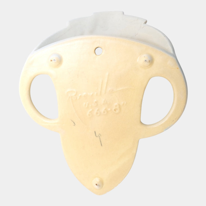 Roseville Gardenia Gray 1950 Mid Century Modern Ceramic Wall Pocket 666-8