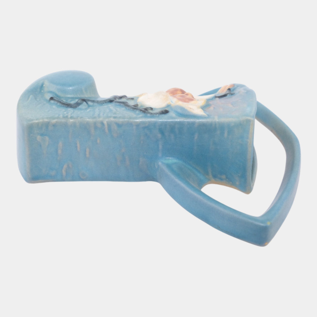 Roseville Magnolia Blue 1943 Vintage Art Pottery Ceramic Wall Pocket 1294-8