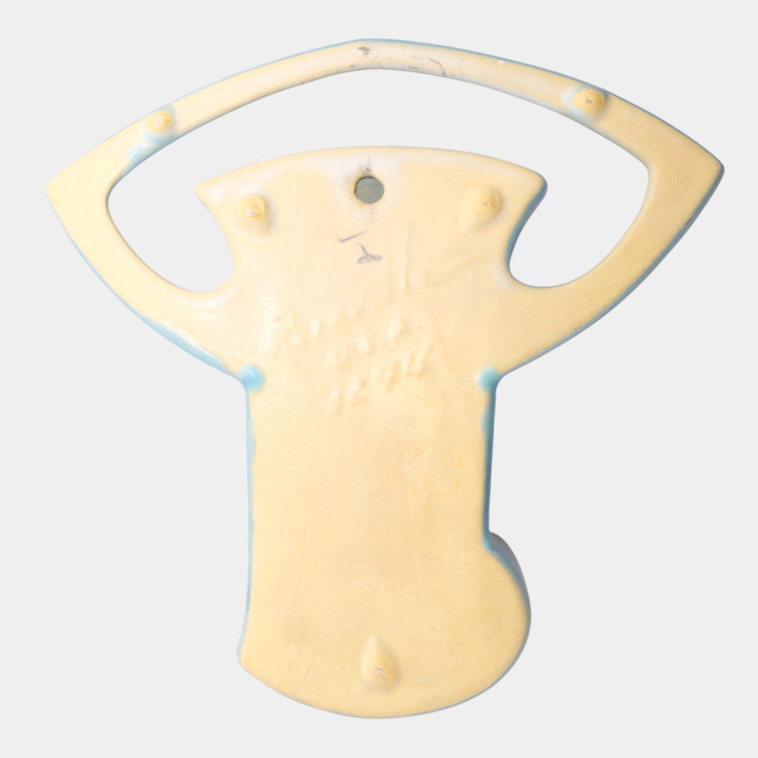 Roseville Magnolia Blue 1943 Vintage Art Pottery Ceramic Wall Pocket 1294-8