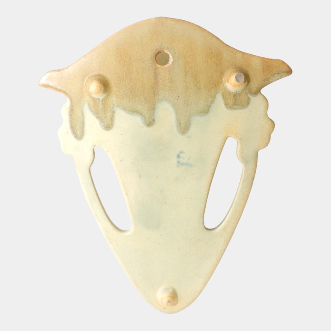 Roseville Carnelian I Yellow 1926 Arts & Crafts Pottery Wall Pocket 1246-7