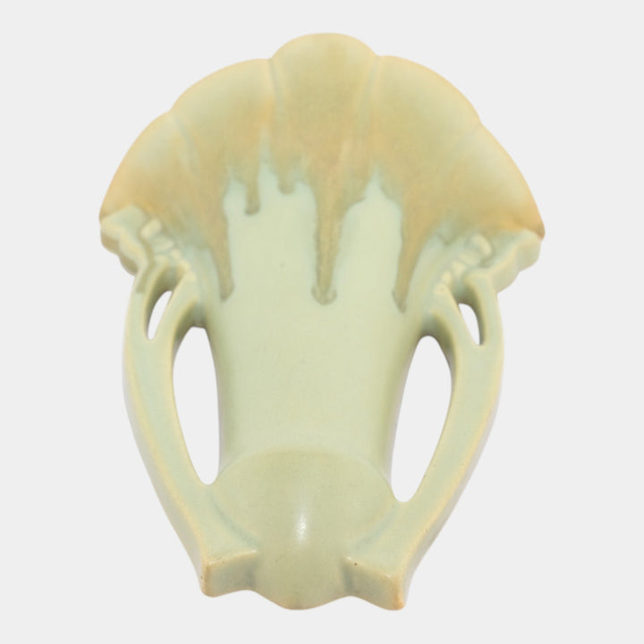 Roseville Carnelian I Yellow 1926 Arts & Crafts Pottery Ceramic Wall Pocket 1247-8