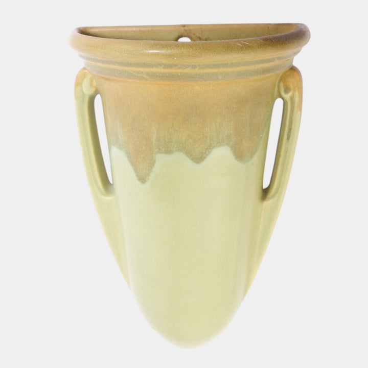 Roseville Carnelian I Yellow 1926 Arts & Crafts Pottery Wall Pocket 1248-8