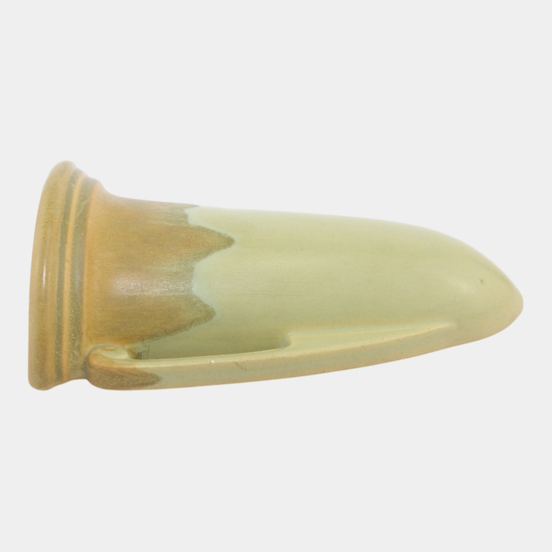 Roseville Carnelian I Yellow 1926 Arts & Crafts Pottery Wall Pocket 1248-8