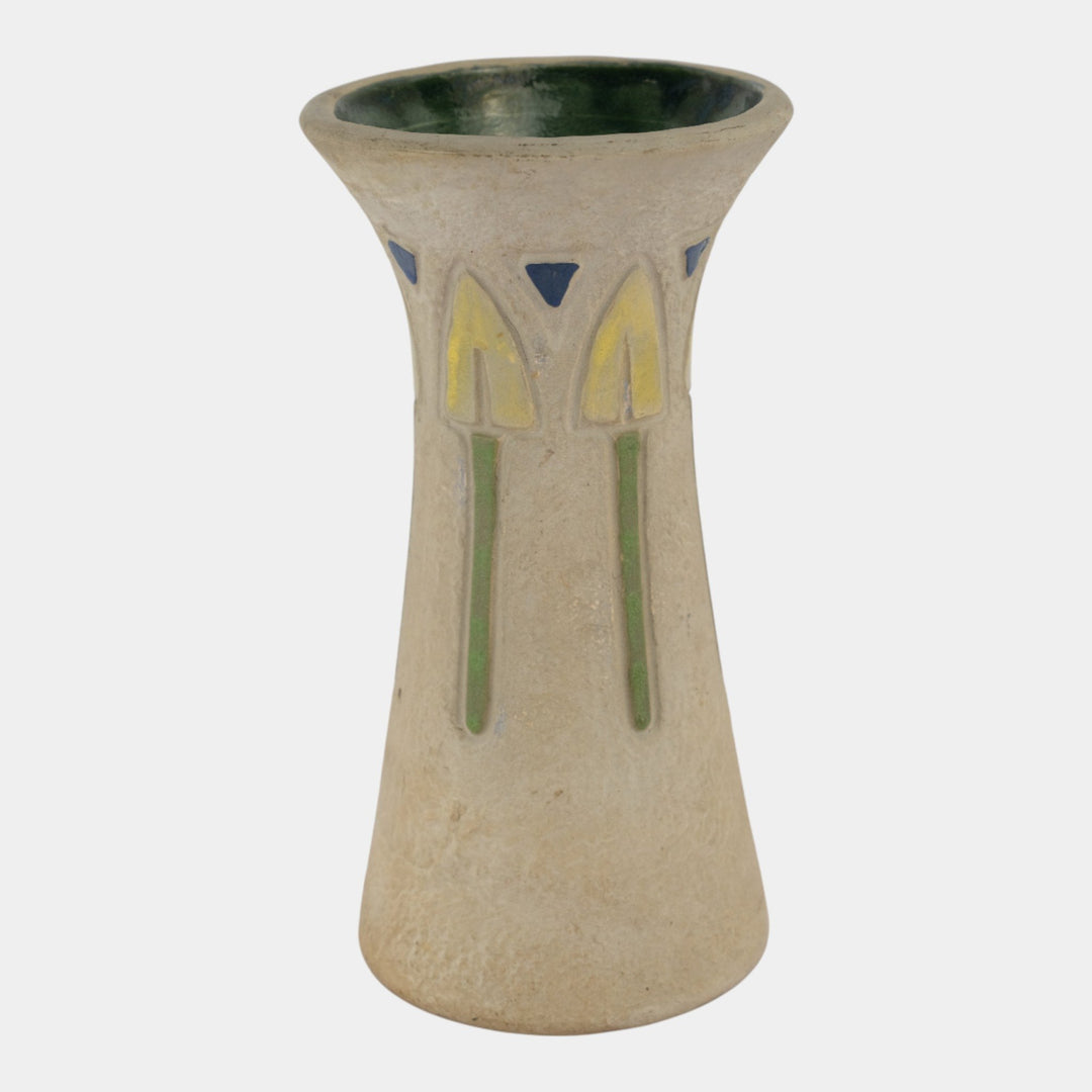 Roseville Mostique Gray 1916 Vintage Art Pottery Ceramic Flower Vase 164-10