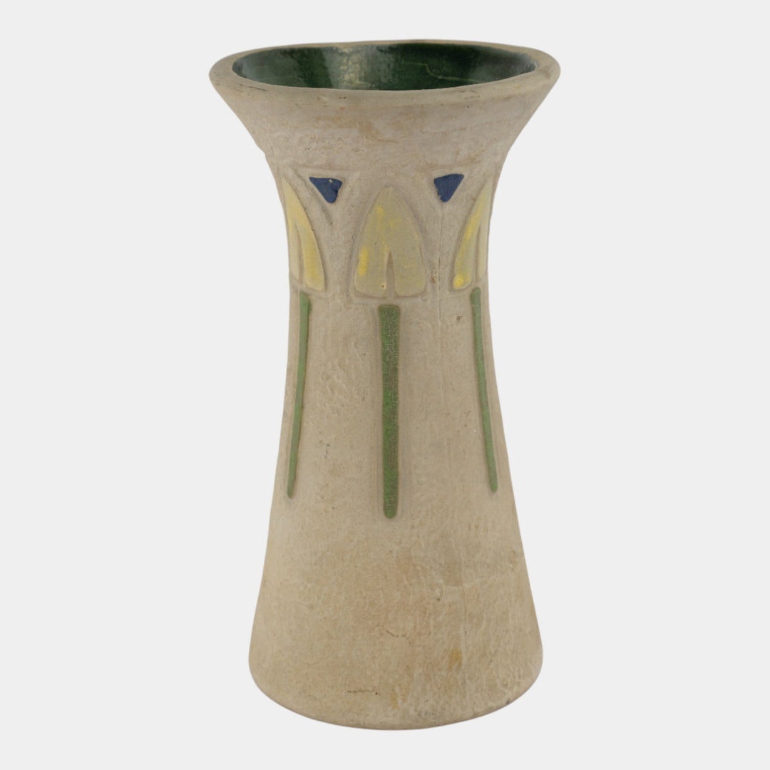 Roseville Mostique Gray 1916 Vintage Art Pottery Ceramic Flower Vase 164-10