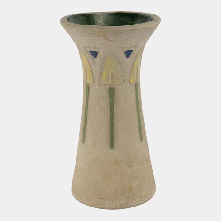 Roseville Mostique Gray 1916 Vintage Art Pottery Ceramic Flower Vase 164-10