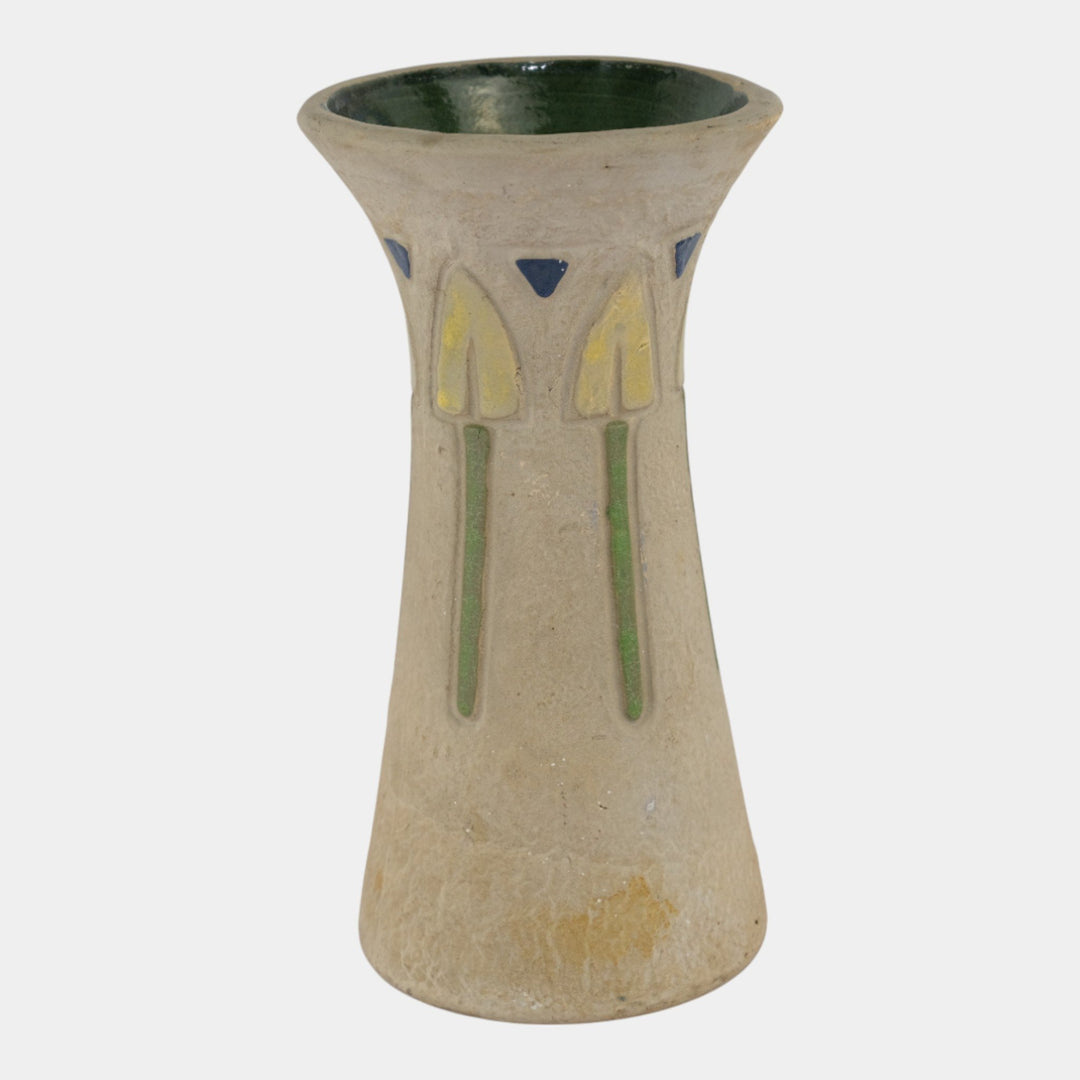 Roseville Mostique Gray 1916 Vintage Art Pottery Ceramic Flower Vase 164-10