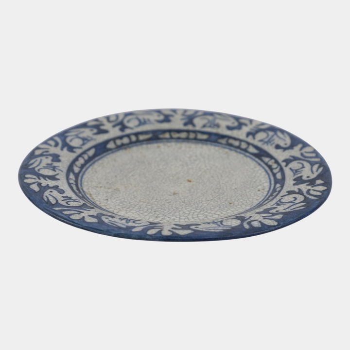 Dedham Pottery 1896-1928 Arts And Crafts Blue Rabbit Ceramic Plate